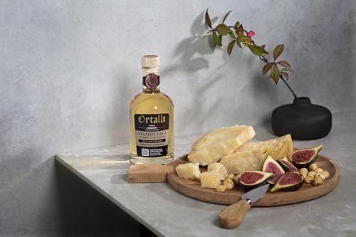 Ortalli - Weißer Balsamico-Essig | Hohe Dichte | Ideal für Obstsalate, Fisch, Fleisch und Reis | Ohne Farbstoffe und Karamell | 250 ml Flasche