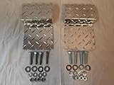 Loading Ramp Kit with Hardware Aluminum Diamond Plate Tops fits 12' Boards Easily Load Lawnmowers, ATVs, Cargo
