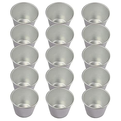 Jrifedptry Paquete de 15 moldes antiadherentes para pudín, moldes resistentes para hacer dulces y salados
