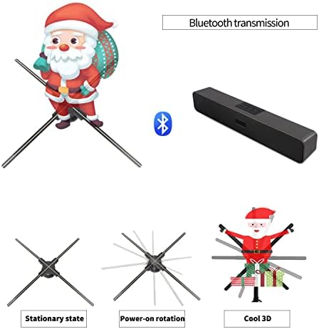 3D Hologram Fan,27.5 Inch Missyou 3D Holographic Projector Advertising Display with Remote and Bluetooth and Splicing,700 Video Library and 832 LED for Business Store Signs,Bar,Casino,Party