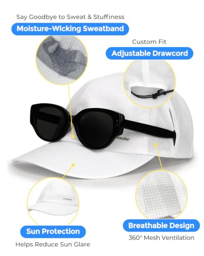 Image of Lightweight Golf Hat for Women Men, UPF 80+ Sun Protection Cap, Breathable Quick-Dry Baseball Cap for Running Sport