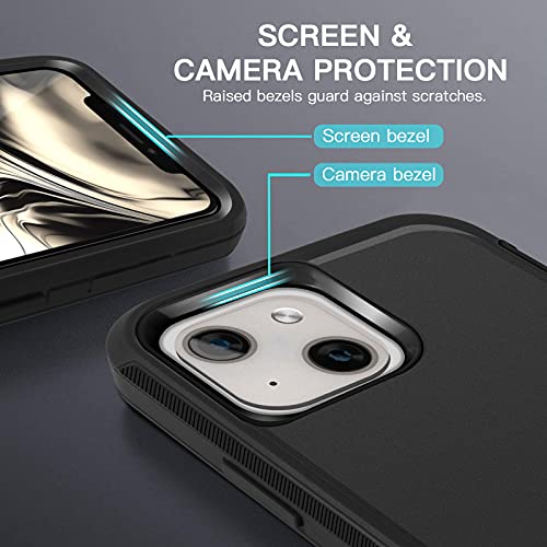 Aicase For Iphone 13 Mini Case With Belt-Clip Holster, Screen Protector, Heavy Duty Protective Phone Case, Military Grade Full Body Protection Shockproof/Dustproof/Drop Proof Rugged Cover (Black) #TOP5