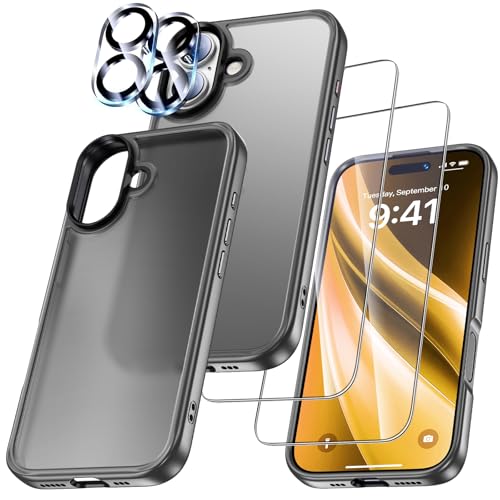 UniqueMe für iPhone 17 Hülle - Handyhülle für iPhone 17 Case,Rundumschutz Schutzhülle Cover, 1 Handyhülle & 2 Schutzfolie - Transparent