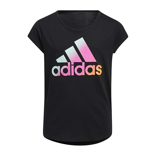 adidas Girls' Short Sleeve Scoop Neck Tee T-Shirt