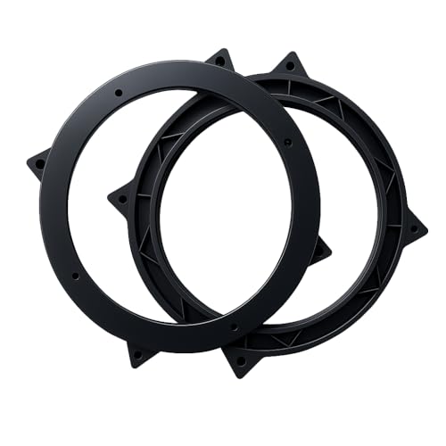 Image of 6 Inch Car Speaker Spacer Ring | Universal 6 inch Woofer Mounting Bracket | Durable ABS Plastic Speaker Adapter for Car Audio | Easy Installation Mounting Ring | Set of 2