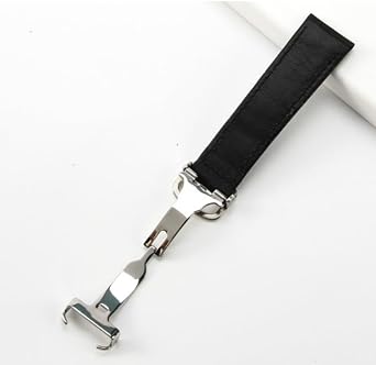 Premium Nylon & Genuine Leather Hybrid Watch Band Breathable & Comfortable Replacement Watch Strap for Cartier Tank Must London