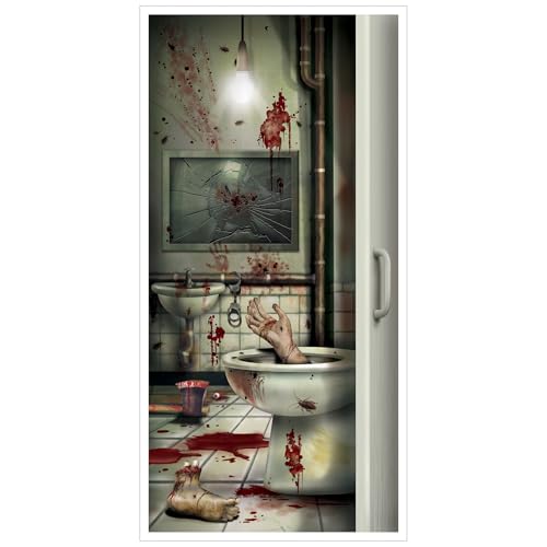 Beistle Creepy Crapper Restroom Door Cover