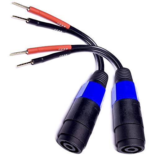 Fiche banane 2 mm vers Speakon CESS-170 en cuivre étamé durable