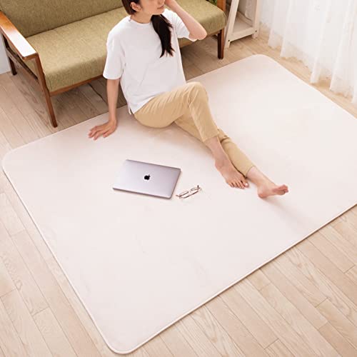 tobest カーペット ラグマット 北欧 1.5畳 ラグ 洗える 滑り止め フローリング 畳 兼用 オールシーズン対応 抗菌 防臭 防ダニ アイボリー