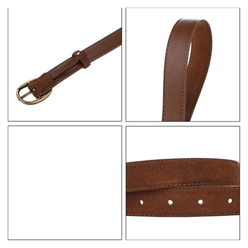 Simple Fashion Metal Pin Buckle Genuine Leather Belt Two-Layer Cowhide Width 2.5cm Women Belts For Jeans2