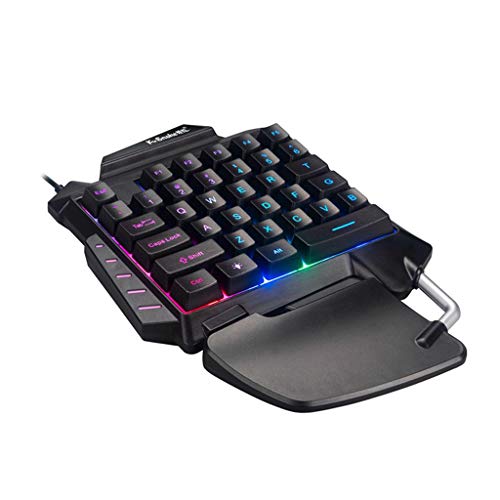 Mini One Hand Gaming Keyboard 35 Keys Game Keypad Backlit For Laptop