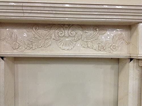Creamy White Fireplace Surround Mantel Marble Living Room Family Room Fps-06 #TOP4