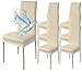 Housse de Chaise 6 pièces, Housse de Chaise Salle à Manger, Housse Chaise Extensible, Universel, Facile à Installer, Facile à Nettoyer (Beige,6 pièces)
