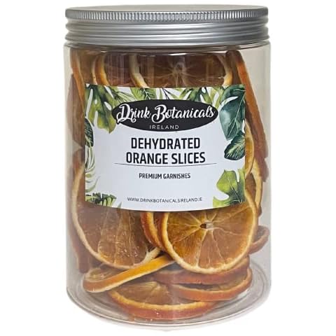 Edible Dehydrated Orange Slices Wheels | 55 + Servings | 100% Natural | for Cocktail Garnishes, Baking, Cakes, Soap, Tea, Decorations, Wreath Making | Cocktail Flowers | Dried Oranges | 150 Grams Cover