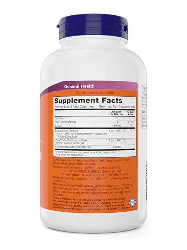 Now Glucosamine & Chondroitin with MSM, 300 Capsules (Pack of 2) - Image 3
