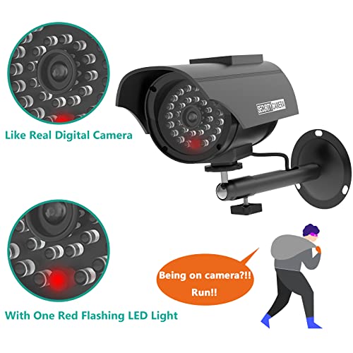 image for WALI Solar Powered Bullet Dummy Fake Simulated Surveillance Security C
