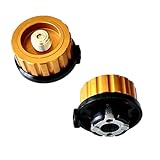2 Pcs Gaskartuschen Adapter, Camping Gasherd Adapter, Gasflaschen Adapter, Campingkocher Anschluss, Ventilkartuschen Adapter f&uuml;r LPG, Propangasf&uuml;llung, Flaschenadapter, Flachzylinder, Orange