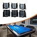 Yiju 6Pcs Gully Boots Rubber Maintenance Reducing Impact Easy to Use Smoothly Wear Resistant Replacement Pool Table Accessories