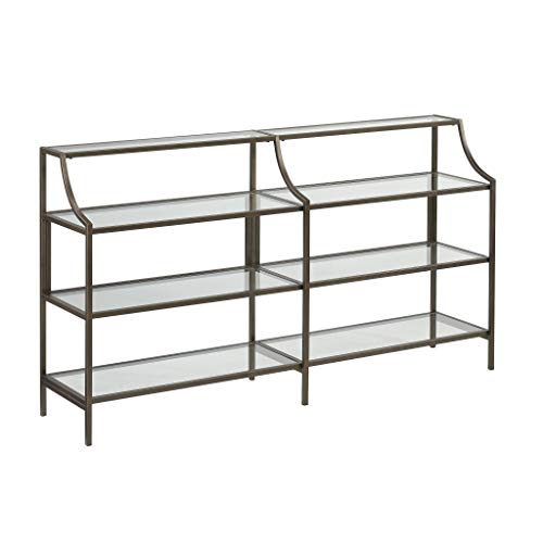 Sauder International Lux Console Table, L: 59.37" X W: 13.15" X H: 32.32", Bronze Finish #TOP19