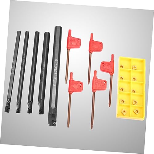 Outanaya set 1 barras de mandrinado con inserciones carburo y llaves para torno miniatura 5