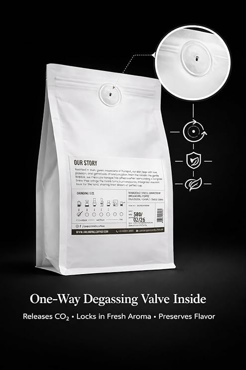 Image of Dream HIll Coffee Spring Bloom - Medium-Dark Roast notes of Chocolate, Almonds, Orange | Single Origin, Made With 100% Specialty Grade Arabica Freshly Roasted and Grounded Koraput Coffee | 250g (pack of 1), Home Espresso