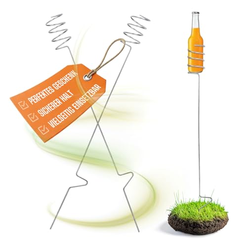 bellissa 2er Set Bierflaschen-Halter – innovativer Getränkehalter Ständer - Halterung für die Bier-Flasche