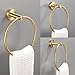 APLusee Towel Ring for Bathroom Wall, Brushed Gold Hand Towel Ring Holder, Heavy Duty SUS 304 Stainless Steel Modern Bathroom Accessories