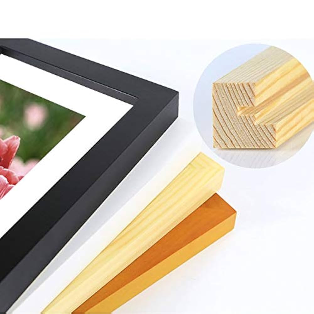 Amazon.co.jp: 2パック、モダンな木製フォトフレーム、正方形の