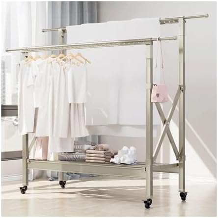 Adjustable Foldable Clothes Drying Rack - 450 lb Capacity Outdoor Stand, Windproof Design for Home Laundry, Perfect for Shoes & Clothing, Space-Saving Solution
