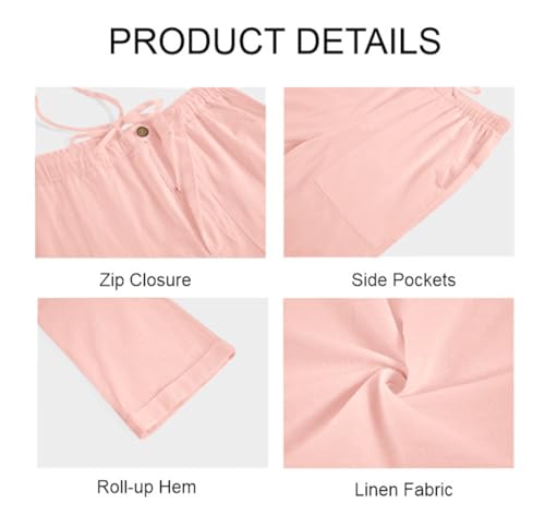 Image of Gafeng Mens Linen Pants Yoga Casual Beach Summer Harem Baggy Trousers