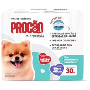 PROCÃO Tapete Higiênico - 80X60 Cm - 30 Unidades