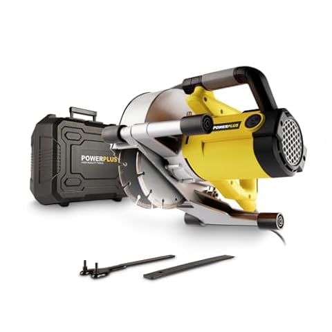Powerplus Bruzdownica POWX0650 – profesjonalna frezarka szczelinowa o mocy 1800 W i brzeszczotach o średnicy 150 mm, profesjonalne narzędzie o wydajności cięcia do 45 mm