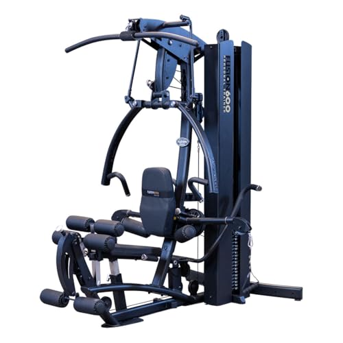 Body-Solid Fusion 600 Bi-Angular Gym with Functional Trainer Arms - Modular Multi-Station with Over 60 Exercise Options, Adjustable Telescoping Seat, Compact Design for Full Body Workouts at Home