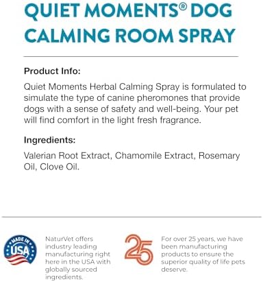 NaturVet Quiet Moments Herbal Calming Room Spray Dog Supplement - 8 oz — view 7