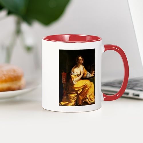 Taza de Cerámica 11 oz Blanca con Interior Rojo miniatura 4