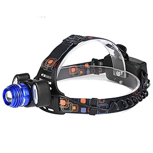 Angelof Lampe Frontale Rechargeable Headlamp Puissante Militaire Headlight Torch USB Lamp Garage Camping 15000 Lumens