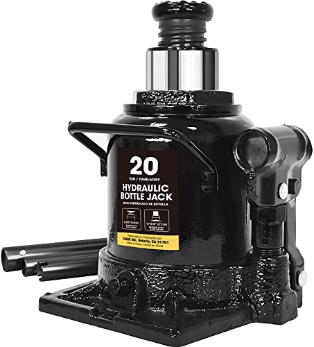 Big RED 20 Ton (40,000 LBs) Torin Hydraulic Stubby Low Profile Car Bottle Jack for Auto Repair and House Lift, Black, AT92007AB by BIG RED - Used condition - US$47.11