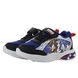 Leomil Sonic Zapatos Zapatos con Luces niños niño 30, Ideal para la Escuela y el Tiempo Libre, Negro