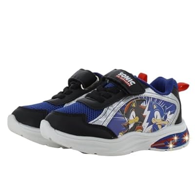 Leomil Sonic Zapatos Zapatos con Luces niños niño 30, Ideal para la Escuela y el Tiempo Libre, Negro | Ya disponible en tu tienda friki favorita! En mundofriki.es!