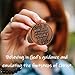 Christian Challenge Coin - Holy Spirit Coin with Cross & Footprints in The Sand - with God All Things are Possible - Inspirational Christian Faith Coin for Believers