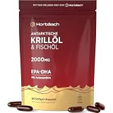 Krillöl Kapseln Hochdosiert 2000mg - Omega 3-340mg EPA/DHA