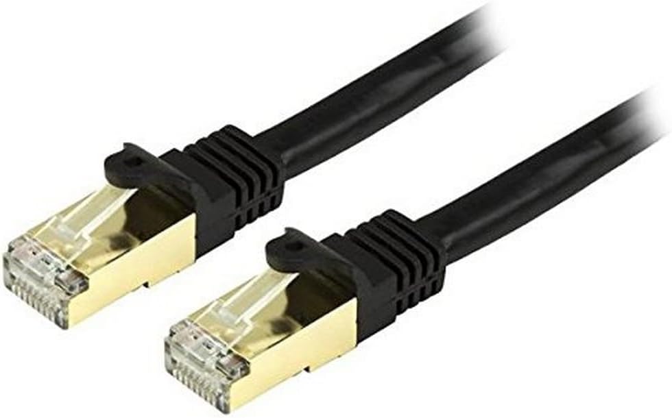 StarTech.com 20ft CAT6a Ethernet Cable - 10 Gigabit Shielded Snagless RJ45 100W PoE Patch Cord - 10GbE STP Network Cable w/Strain Relief - Black Fluke Tested/Wiring is UL Certified/TIA (C6ASPAT20BK)