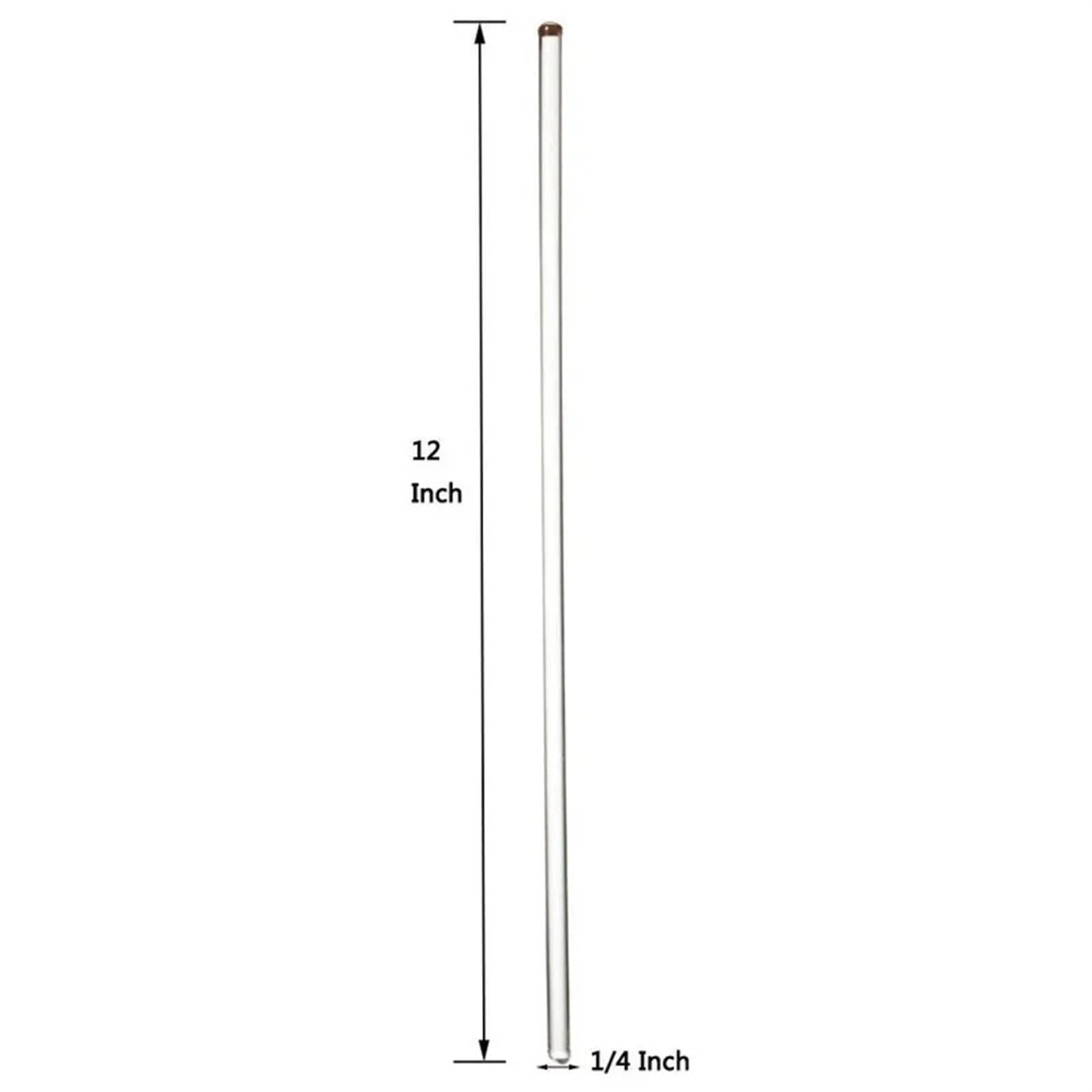 Juego de Vasos medidores de Vidrio de Forma Baja (50 ml, 100 ml y 250 ml), 9 Varillas de agitación de Vidrio de 30 cm de Largo y 0,63 cm de diámetro.