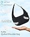 Small Crescent Puffer Purse Shoulder Bag for Women Nylon Quilted Purses Bag Adjustable Shoulder Strap Puffy bag