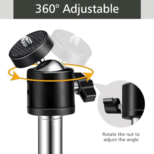 AVCMOTO Wildkamera Halterung, Trail-Kameraständer, 360 Grad Verstellbare Universal-Schraubverbindung 1/4''-20 (6mm), für Nachtangel-Lichter, Solarpanels, etc.