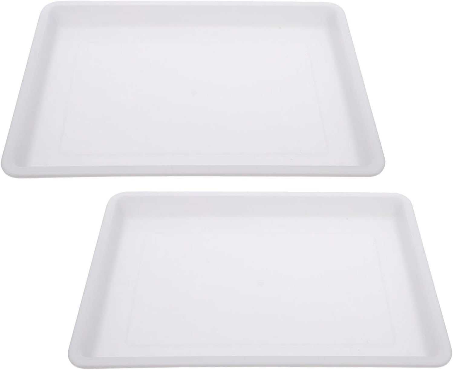 Paint Mixing Trays with Smooth Surface and Antislip Textured Bottom 2pcs Rectangular Plastic Professional Style Palette Tray for Watercolor Paper for Home Education and Classrooms