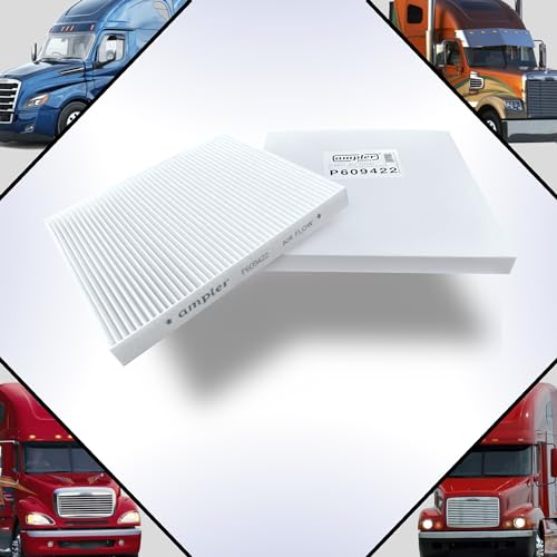 AMPLER's Cabin Air Filter replacement for Freightliner Cascadia, Columbia, Century & Coronado - Also Replaces: P609422, BOA91559, BO91559, CAF24003, AF26235, PA4857, VCCT1000921S, WIX 24318