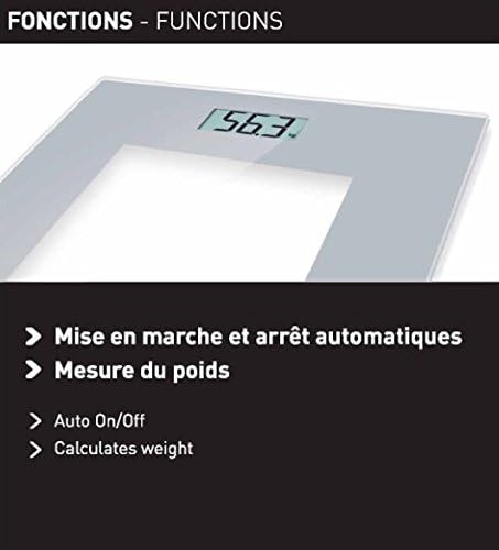 Terraillon Digital Bathroom Scales, Grey, 30 x 30 x 2,1 cm - Image 5