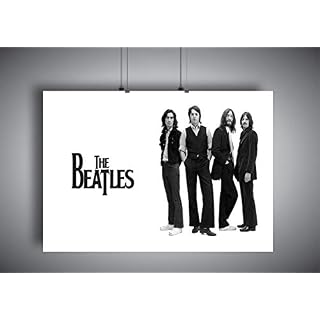 Poster The Beatles B&W Poster Wall Art - Les Beatles, Paul McCartney, John Lennon, RIngo Starr, George Harrison Poster The Beatles B&W Poster Wall Art – Image 2