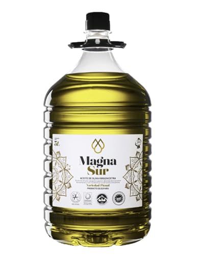 Aceite de Oliva Virgen Extra 5 litros. Envase garrafa PET de 5lts. Aceite de Oliva Virgen Extra PICUAL. Aceite de Oliva de la zona de Jaén, Sierra Mágina. Producto Gourmet para el día a día.